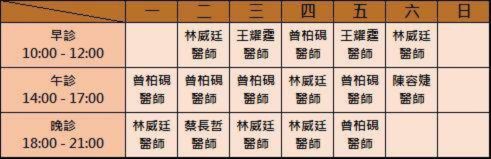 門診時刻表